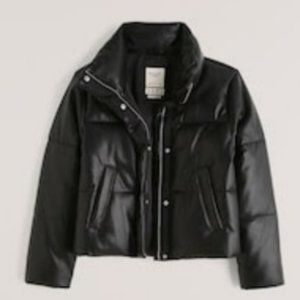 Abercrombie & Fitch Vegan Leather Mini Puffer